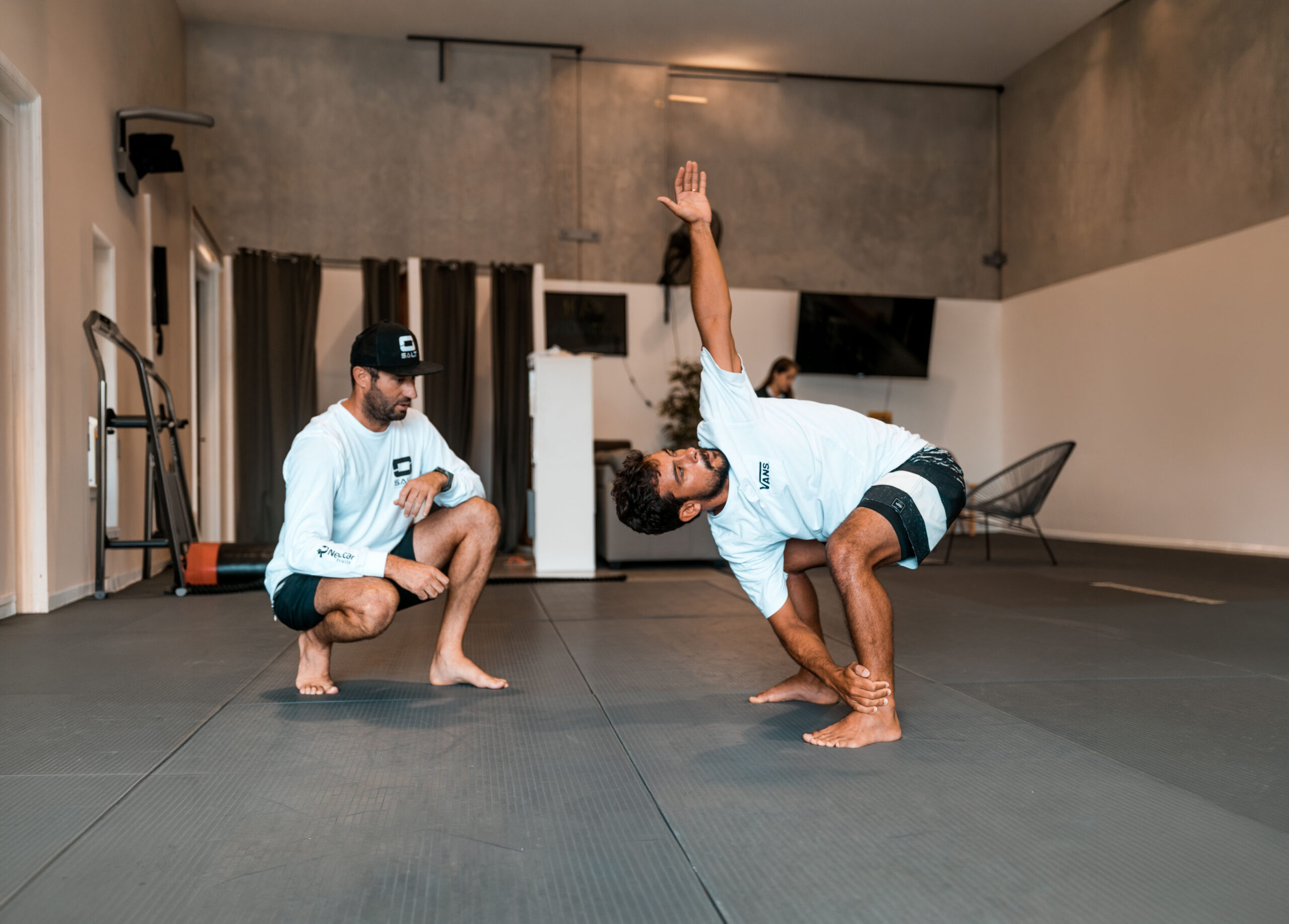 Marcos Freitas coaching a surfer at SALT Performance Training